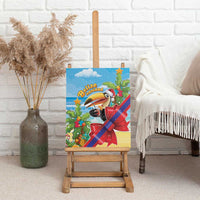 Belize Navidad Christmas Canvas Wall Art Funny Santa Toucan - Wonder Print Shop