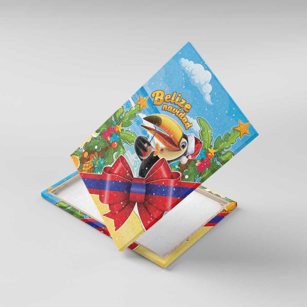 Belize Navidad Christmas Canvas Wall Art Funny Santa Toucan - Wonder Print Shop