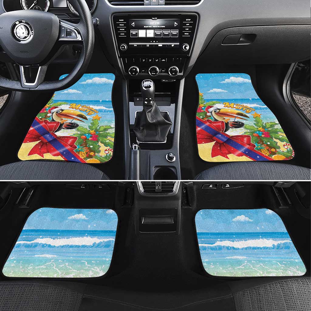 Belize Navidad Christmas Car Mats Funny Santa Toucan - Wonder Print Shop