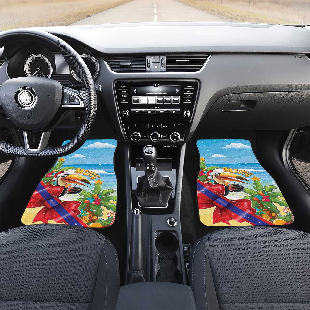 Belize Navidad Christmas Car Mats Funny Santa Toucan - Wonder Print Shop