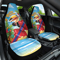Belize Navidad Christmas Car Seat Cover Funny Santa Toucan - Wonder Print Shop