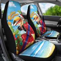 Belize Navidad Christmas Car Seat Cover Funny Santa Toucan - Wonder Print Shop