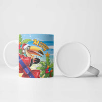 Belize Navidad Christmas Ceramic Mug Funny Santa Toucan - Wonder Print Shop