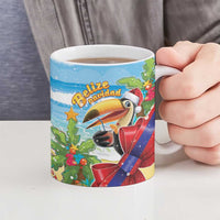 Belize Navidad Christmas Ceramic Mug Funny Santa Toucan - Wonder Print Shop