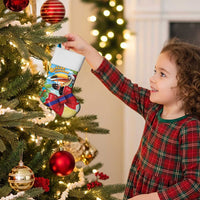 Belize Navidad Christmas Stocking Funny Santa Toucan - Wonder Print Shop