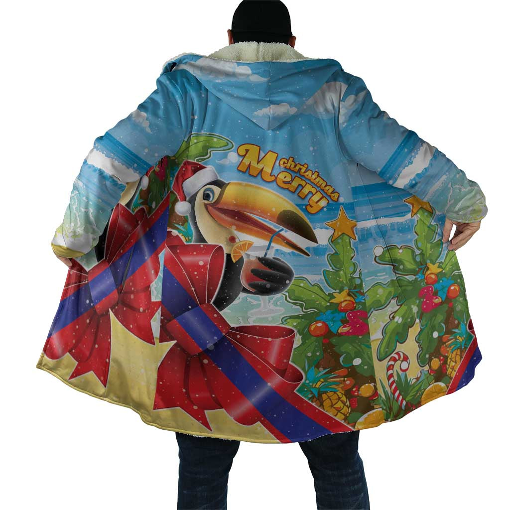 Belize Navidad Christmas Cloak Funny Santa Toucan - Wonder Print Shop