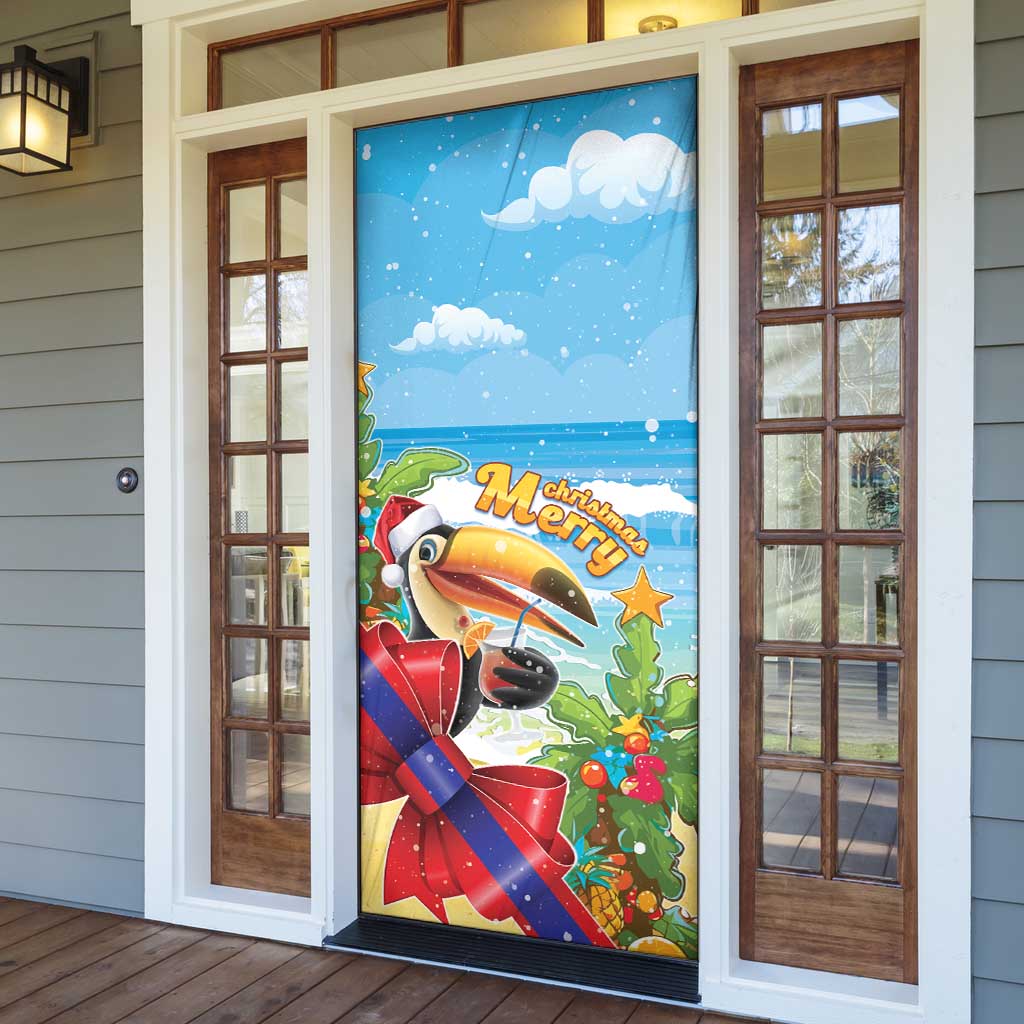 Belize Navidad Christmas Door Cover Funny Santa Toucan - Wonder Print Shop