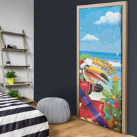 Belize Navidad Christmas Door Cover Funny Santa Toucan - Wonder Print Shop