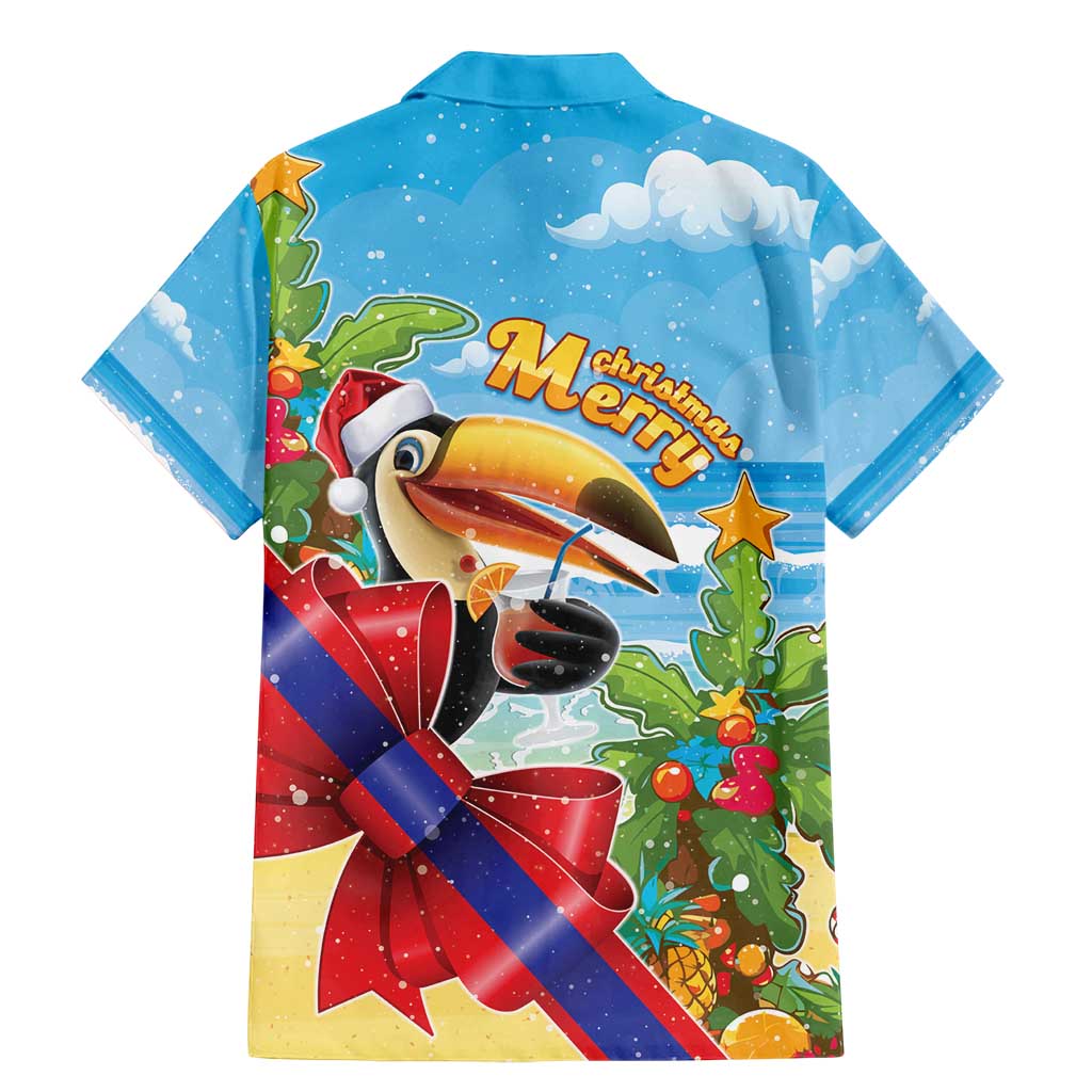 Belize Navidad Christmas Family Matching Mermaid Dress and Hawaiian Shirt Funny Santa Toucan - Wonder Print Shop