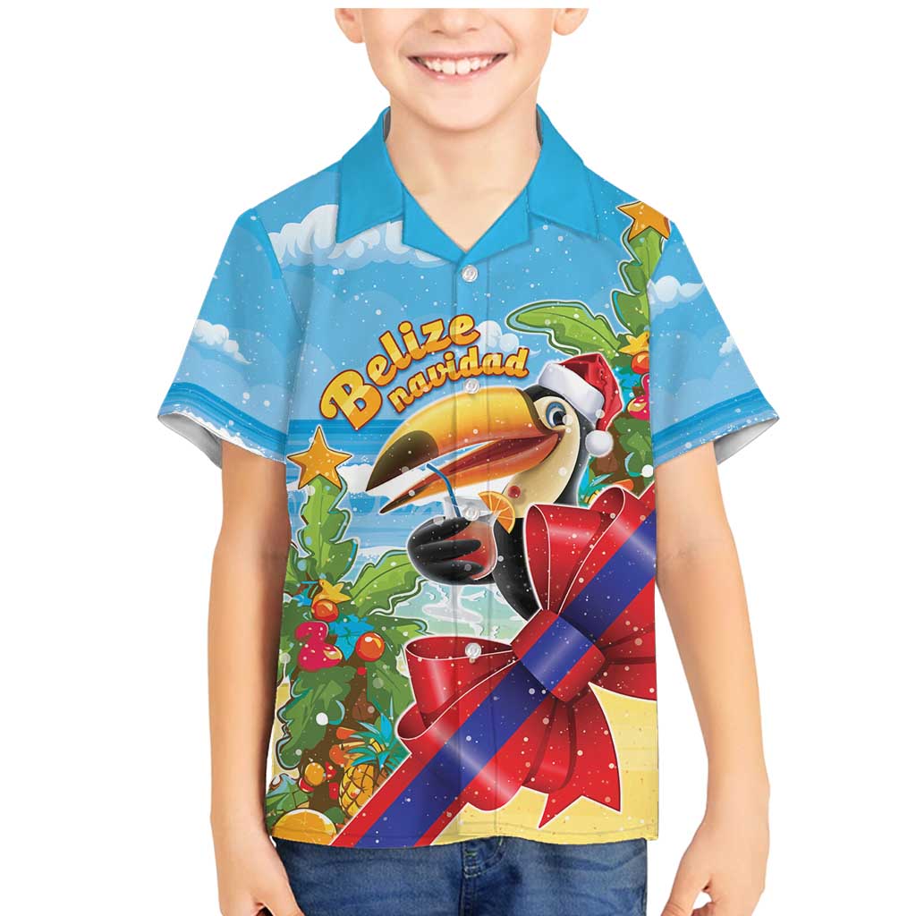 Belize Navidad Christmas Family Matching Mermaid Dress and Hawaiian Shirt Funny Santa Toucan - Wonder Print Shop