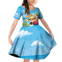 Belize Navidad Christmas Family Matching Off Shoulder Short Dress and Hawaiian Shirt Funny Santa Toucan - Wonder Print Shop