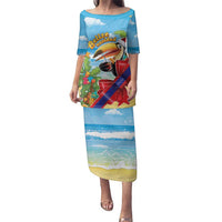 Belize Navidad Christmas Family Matching Puletasi and Hawaiian Shirt Funny Santa Toucan - Wonder Print Shop