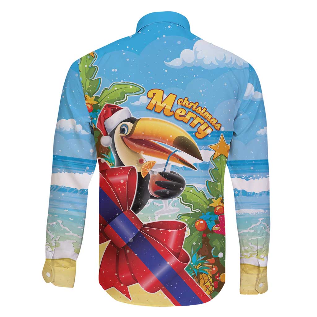 Belize Navidad Christmas Family Matching Short Sleeve Bodycon Dress and Hawaiian Shirt Funny Santa Toucan - Wonder Print Shop