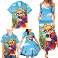 Belize Navidad Christmas Family Matching Summer Maxi Dress and Hawaiian Shirt Funny Santa Toucan - Wonder Print Shop