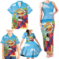 Belize Navidad Christmas Family Matching Tank Maxi Dress and Hawaiian Shirt Funny Santa Toucan - Wonder Print Shop