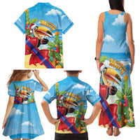 Belize Navidad Christmas Family Matching Tank Maxi Dress and Hawaiian Shirt Funny Santa Toucan - Wonder Print Shop