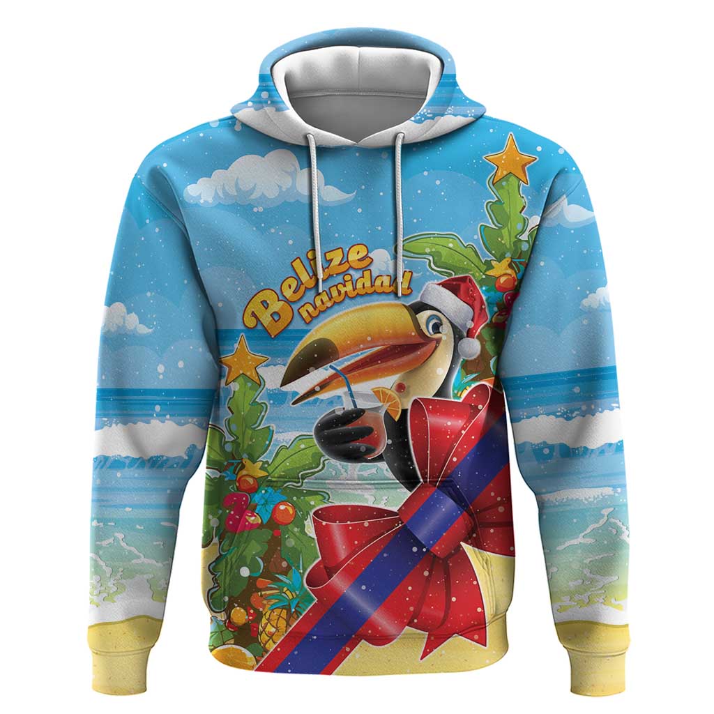 Belize Navidad Christmas Hoodie Funny Santa Toucan - Wonder Print Shop