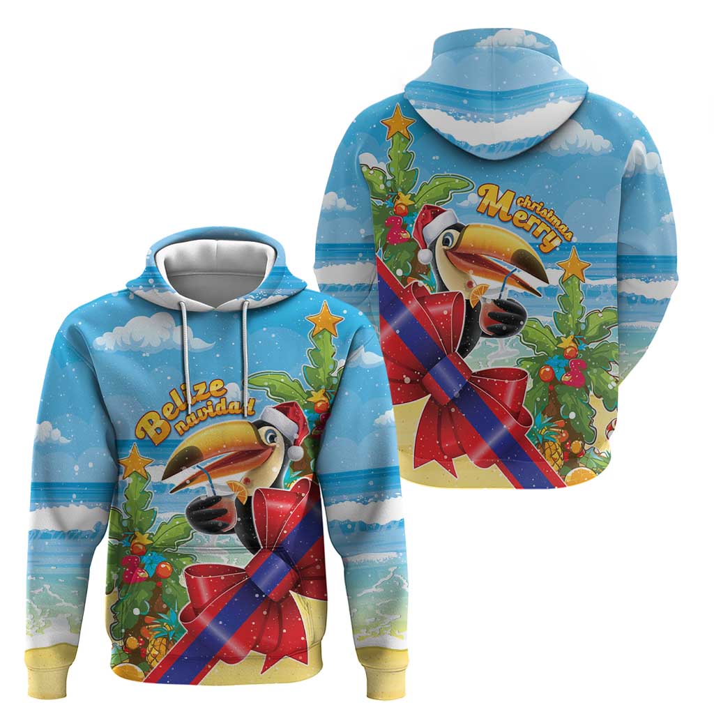 Belize Navidad Christmas Hoodie Funny Santa Toucan - Wonder Print Shop