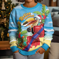 Belize Navidad Christmas Kid Ugly Christmas Sweater Funny Santa Toucan - Wonder Print Shop