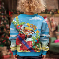 Belize Navidad Christmas Kid Ugly Christmas Sweater Funny Santa Toucan - Wonder Print Shop