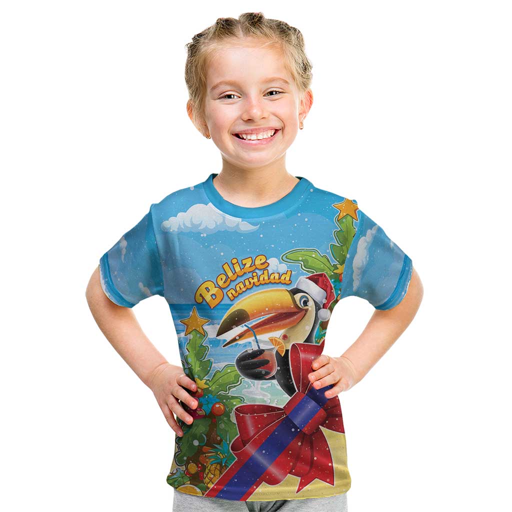 Belize Navidad Christmas Kid T Shirt Funny Santa Toucan - Wonder Print Shop