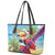 Belize Navidad Christmas Leather Tote Bag Funny Santa Toucan - Wonder Print Shop