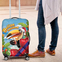 Belize Navidad Christmas Luggage Cover Funny Santa Toucan - Wonder Print Shop