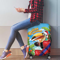 Belize Navidad Christmas Luggage Cover Funny Santa Toucan - Wonder Print Shop