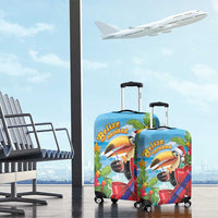 Belize Navidad Christmas Luggage Cover Funny Santa Toucan - Wonder Print Shop