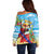 Belize Navidad Christmas Off Shoulder Sweater Funny Santa Toucan - Wonder Print Shop