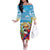 Belize Navidad Christmas Off The Shoulder Long Sleeve Dress Funny Santa Toucan - Wonder Print Shop