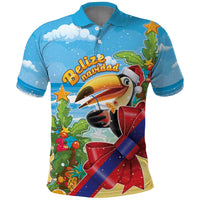 Belize Navidad Christmas Polo Shirt Funny Santa Toucan - Wonder Print Shop