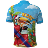 Belize Navidad Christmas Polo Shirt Funny Santa Toucan - Wonder Print Shop