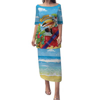 Belize Navidad Christmas Puletasi Funny Santa Toucan - Wonder Print Shop