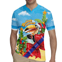 Belize Navidad Christmas Rugby Jersey Funny Santa Toucan - Wonder Print Shop