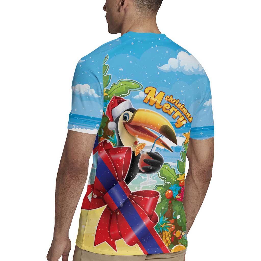 Belize Navidad Christmas Rugby Jersey Funny Santa Toucan - Wonder Print Shop