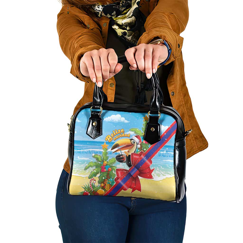 Belize Navidad Christmas Shoulder Handbag Funny Santa Toucan - Wonder Print Shop