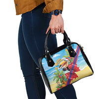 Belize Navidad Christmas Shoulder Handbag Funny Santa Toucan - Wonder Print Shop