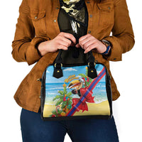 Belize Navidad Christmas Shoulder Handbag Funny Santa Toucan - Wonder Print Shop