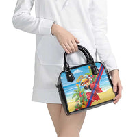 Belize Navidad Christmas Shoulder Handbag Funny Santa Toucan - Wonder Print Shop