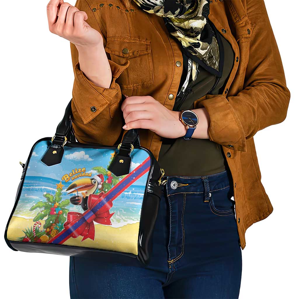 Belize Navidad Christmas Shoulder Handbag Funny Santa Toucan - Wonder Print Shop