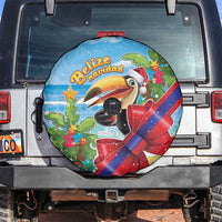Belize Navidad Christmas Spare Tire Cover Funny Santa Toucan - Wonder Print Shop