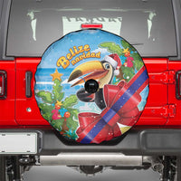 Belize Navidad Christmas Spare Tire Cover Funny Santa Toucan - Wonder Print Shop