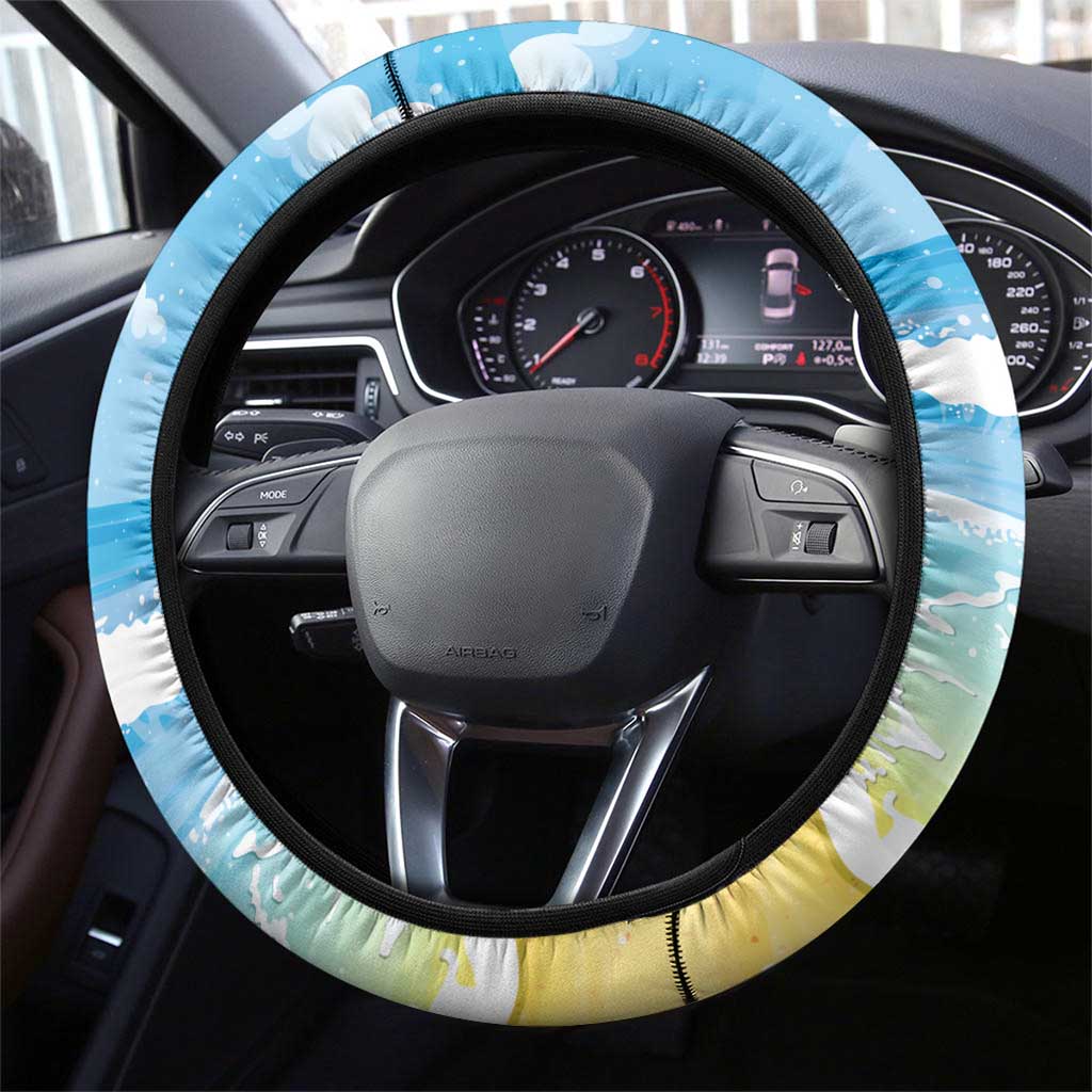 Belize Navidad Christmas Steering Wheel Cover Funny Santa Toucan - Wonder Print Shop