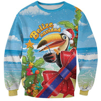Belize Navidad Christmas Sweatshirt Funny Santa Toucan - Wonder Print Shop
