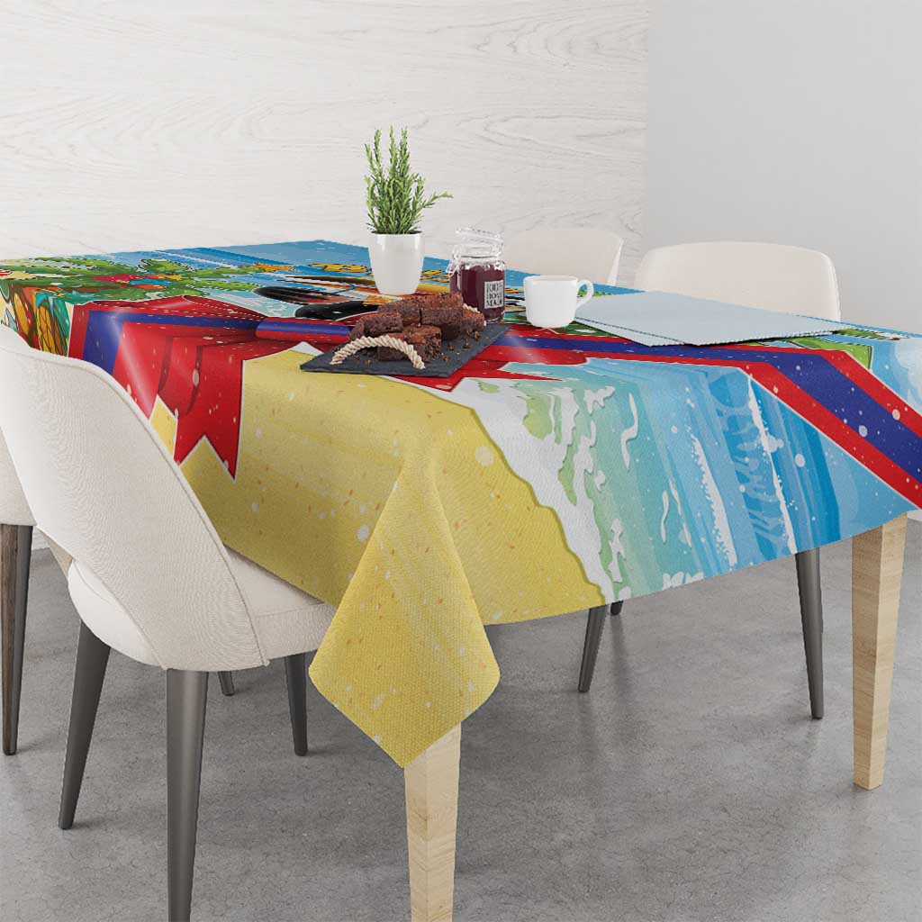 Belize Navidad Christmas Tablecloth Funny Santa Toucan - Wonder Print Shop