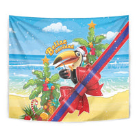 Belize Navidad Christmas Tapestry Funny Santa Toucan - Wonder Print Shop