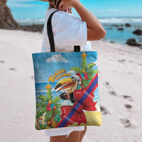 Belize Navidad Christmas Tote Bag Funny Santa Toucan - Wonder Print Shop