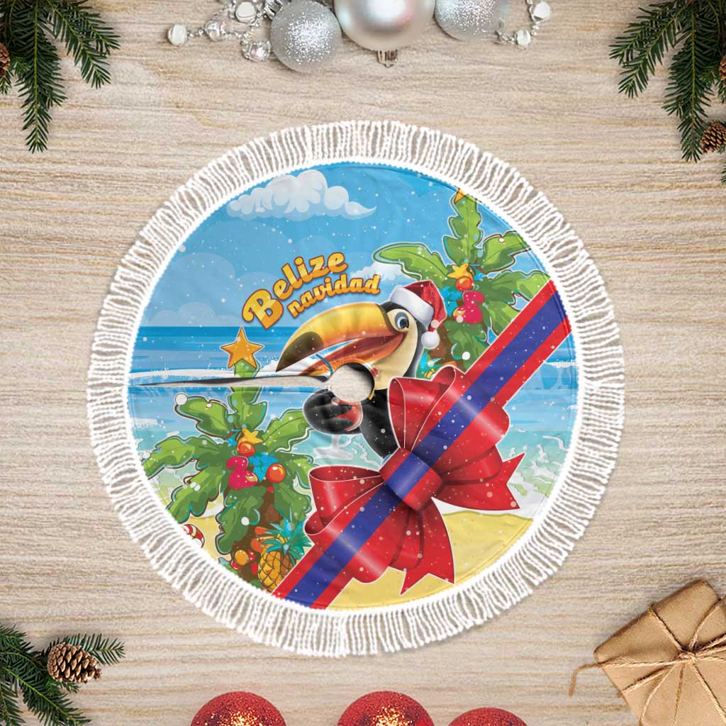 Belize Navidad Christmas Tree Skirt Funny Santa Toucan - Wonder Print Shop