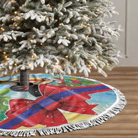 Belize Navidad Christmas Tree Skirt Funny Santa Toucan - Wonder Print Shop